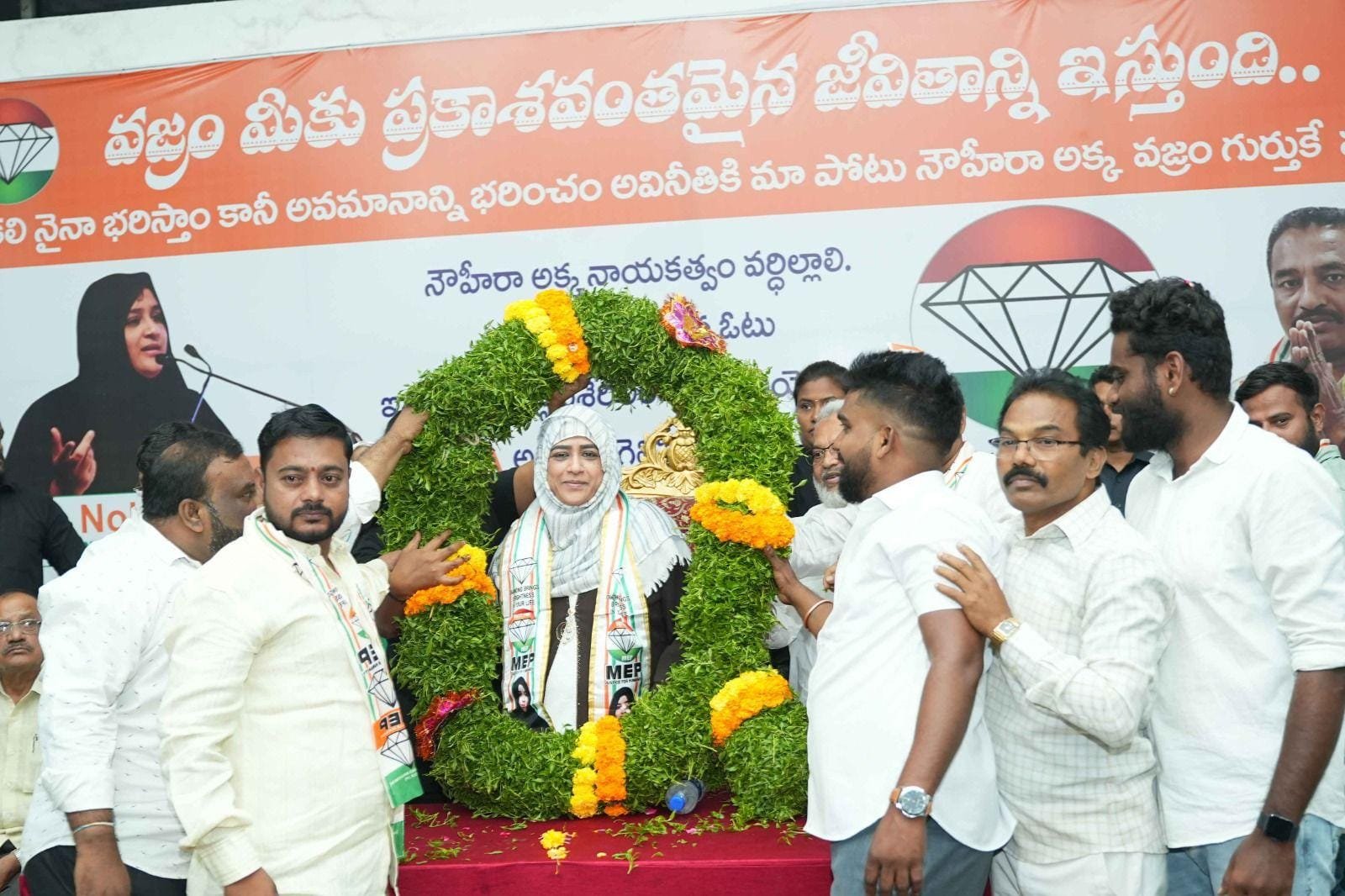 DR.  NOWHERA  SHAIK’S  LEADERSHIP  GALVANIZES  VAST  SUPPORT  FOR  MAHILLA EMPOWERMENT  PARTY  IN  TELANGANA :