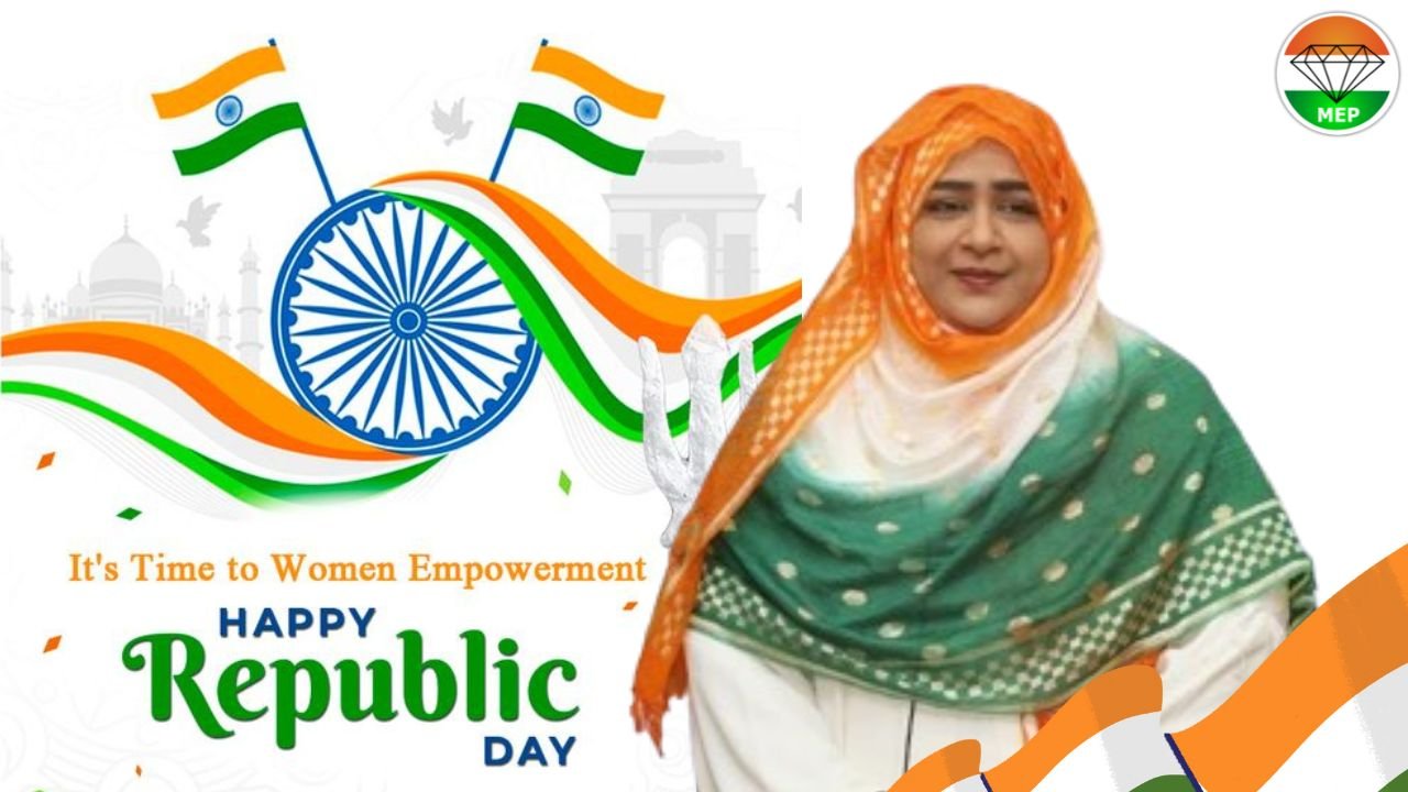 All India Mahilla Empowerment Party Celebrating Women’s Progress on Republic Day  “Republic Day Cheers for Women’s Rights”  Dr.Nowhera Shaik MEP Party President Cheerful Support For Women’s